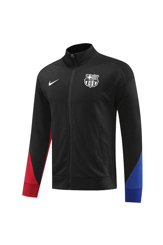 2024 Barcelona Black Jacket Training Suit Set Football Team Shirt Sports Fashion