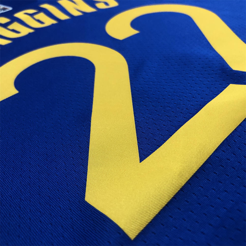 NBA Golden State Warriors V-Neck 75th anniversary Blue Jersey WIGGINS#22 S-XXL