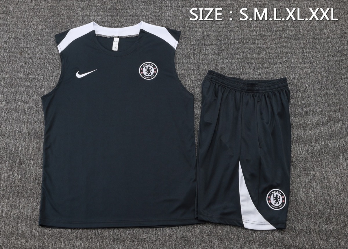 2026 Chelsea Dark gray Training Set Shirt and Shorts