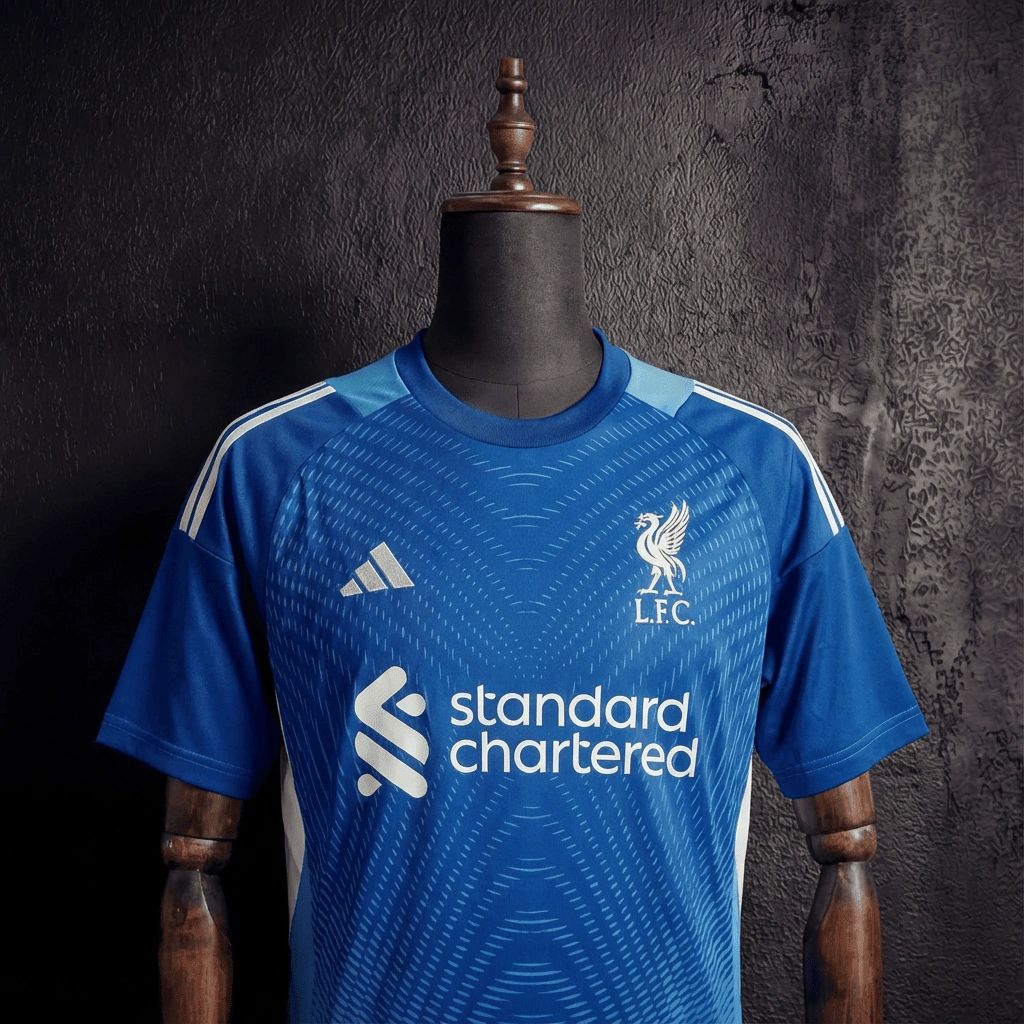 2025/26 Liverpool Goalkeeper Blue Jersey Fan Version