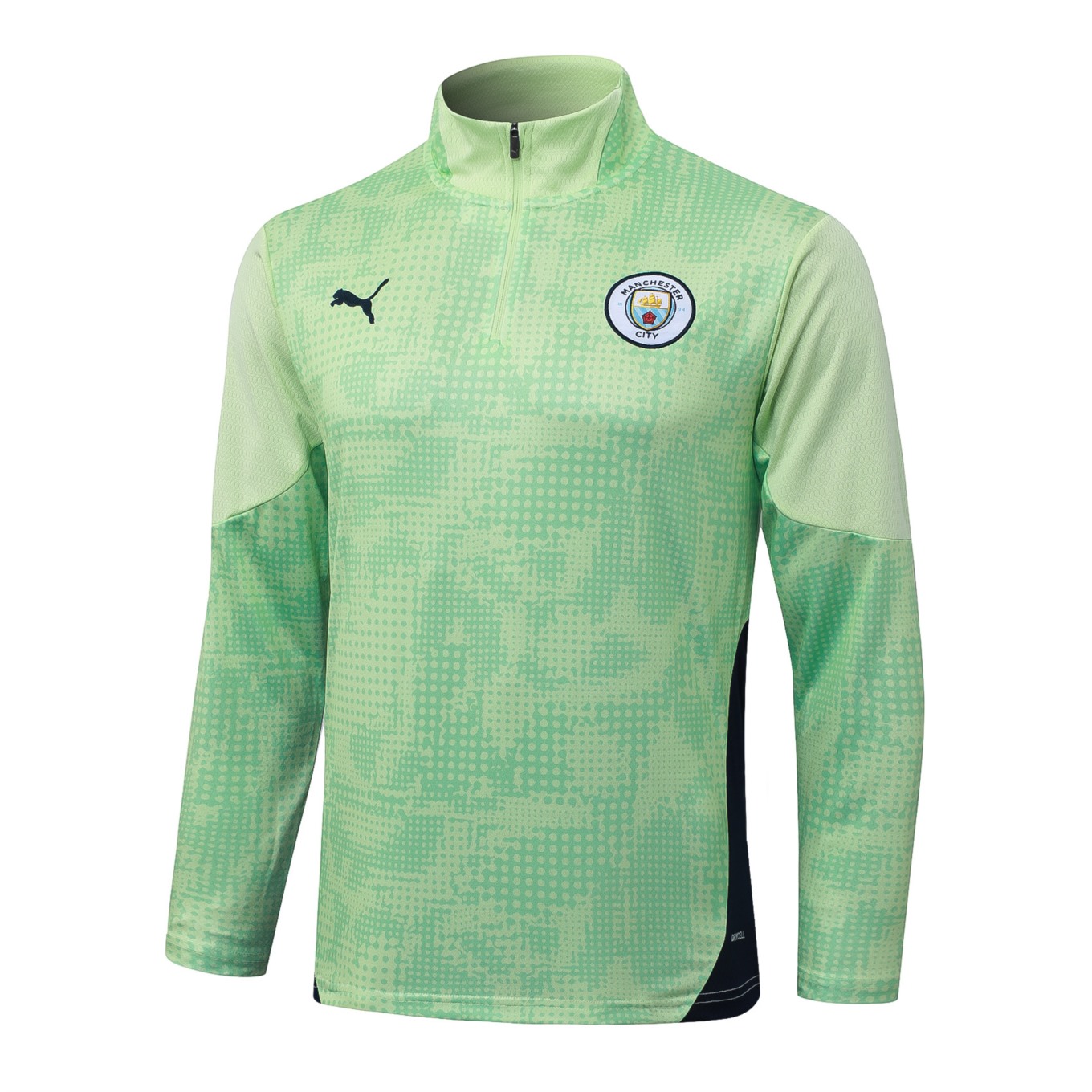 202526 Manchester City Light green Long-sleeved half-pull training kit Football team kit