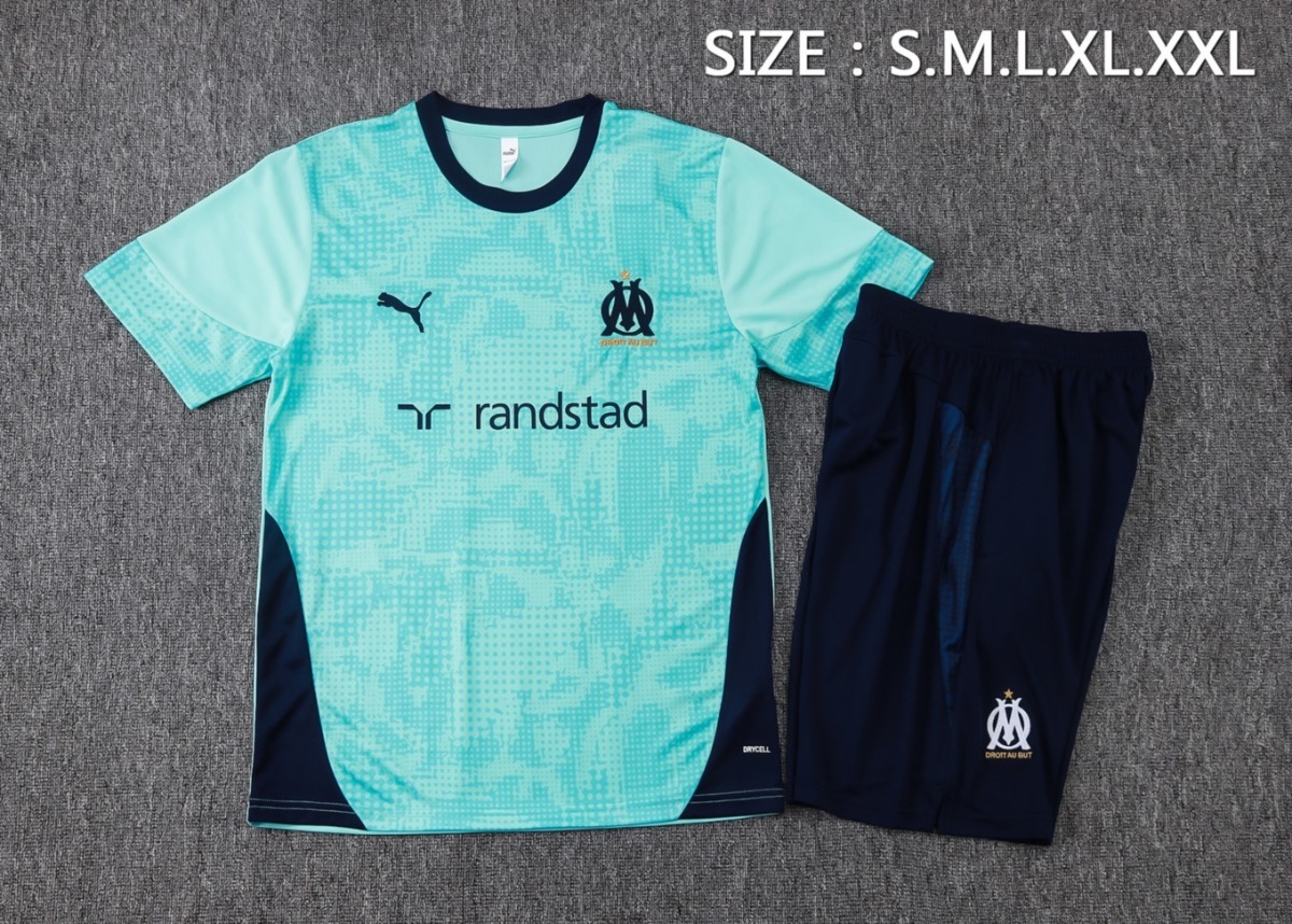 2026 Marseilles Light Green Training Set Shirt and Shorts