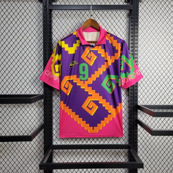Retro Mexico 1995 Goalkeeper Orange jersey Fan Version CAMPOS Number 9