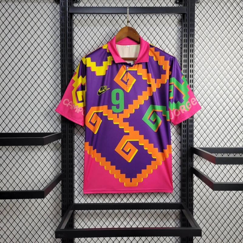 Retro Mexico 1995 Goalkeeper Orange jersey Fan Version CAMPOS Number 9