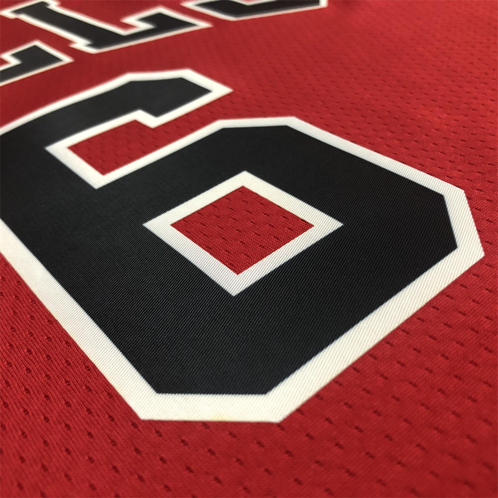 NBA Chicago Bulls Round Neck Red 75th anniversaryJersey CARUSO#6 S-XXL