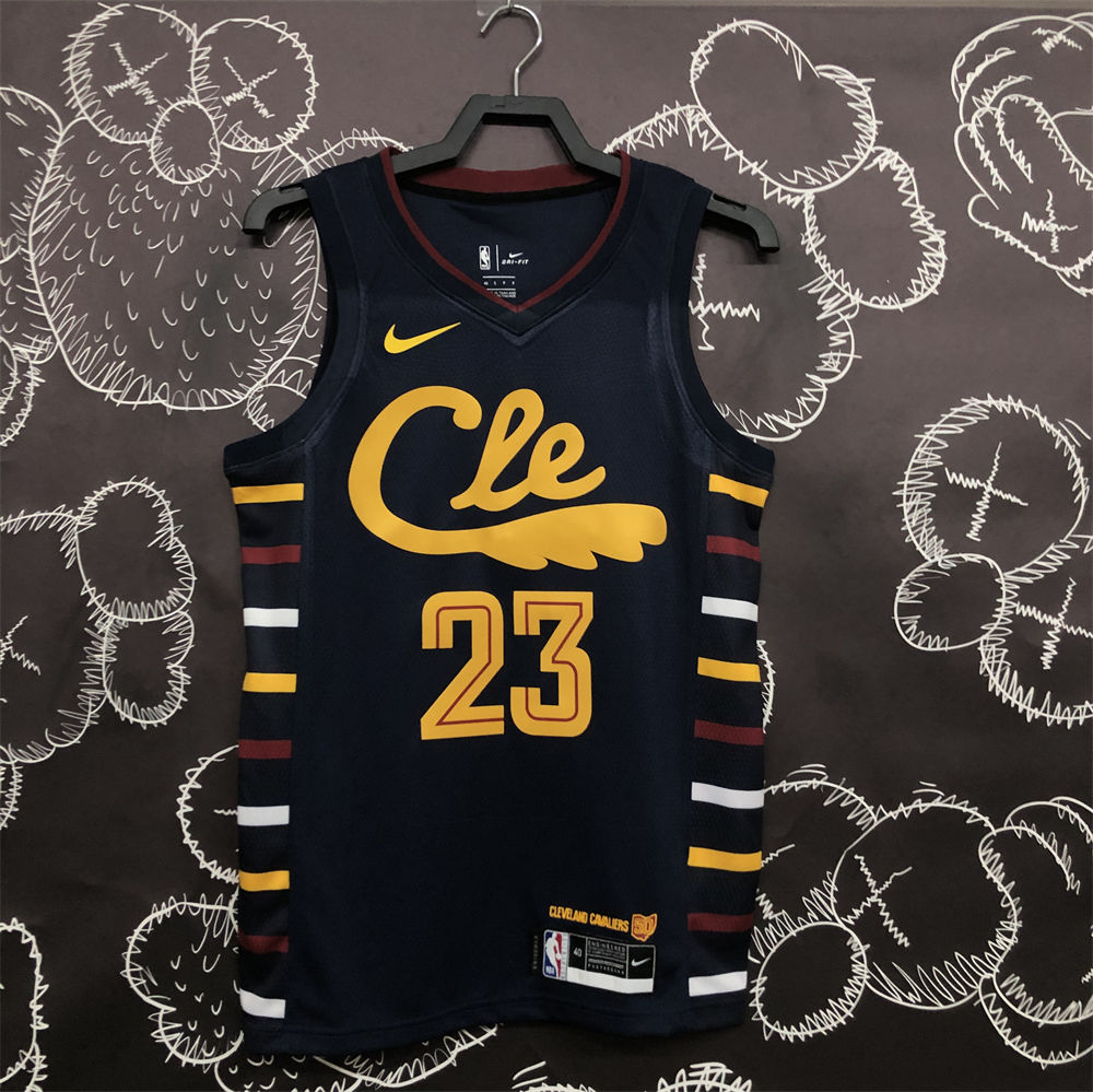 NBA Cleverland Cavaliers V-Neck Black jersey JAMES#23 S-XXL