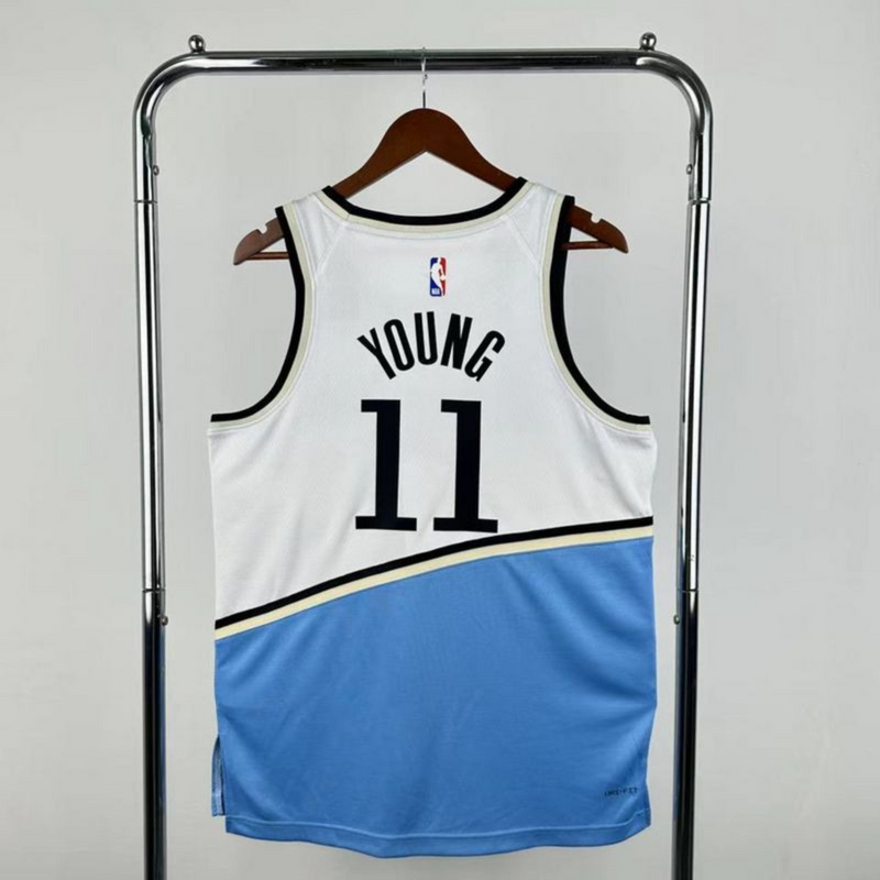 NBA Altanta Hawks 2025 Round Neck City Edition White Jersey YOUNG#11 S-XXL