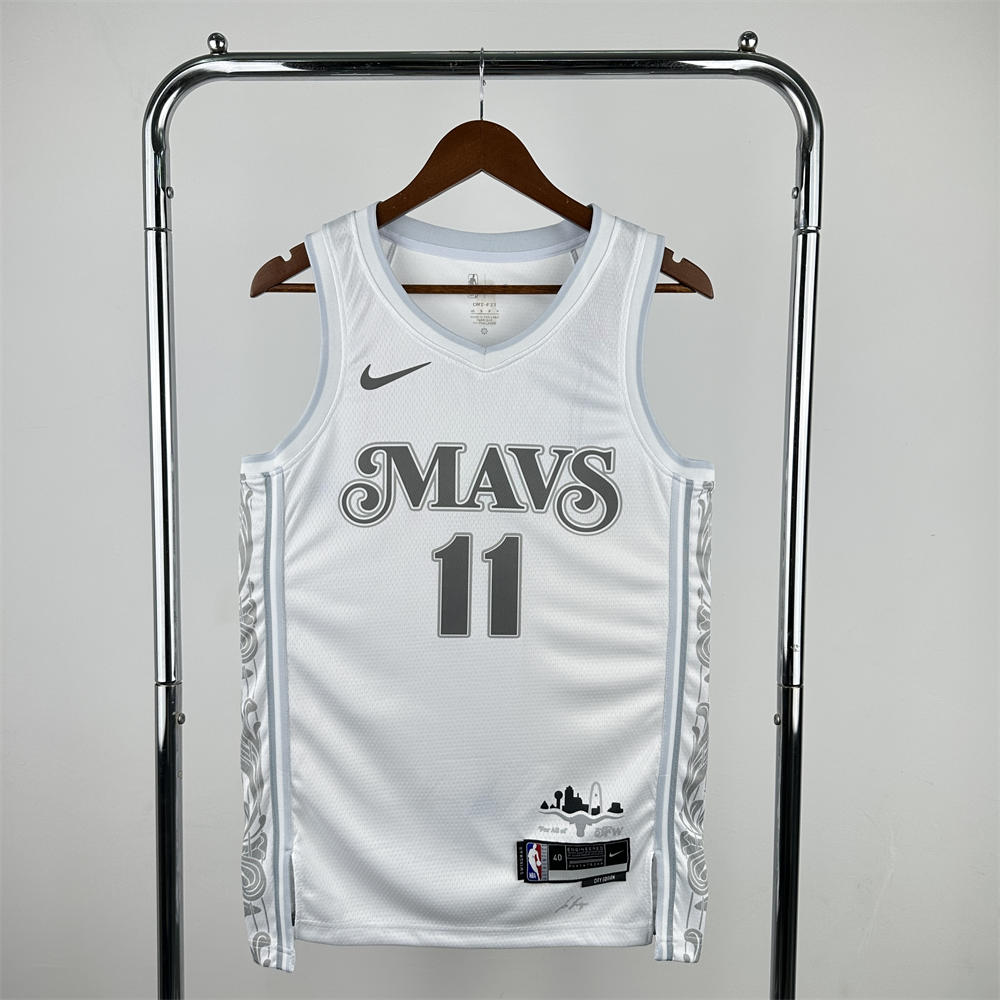 NBA Dallas Mavericks 24/25 City Edition V-Neck White Jersey IRVING#11 S-XXL