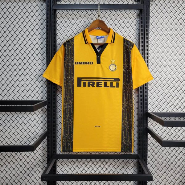 Retro Inter Milan 196/97 Second Away Yellow jersey Fan Version
