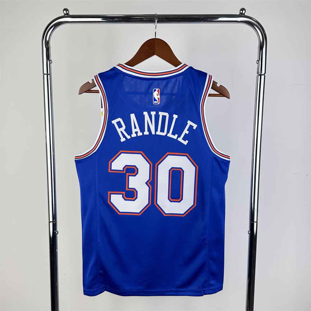 NBA New York Knicks 2024 JORDAN Edition Round Neck Blue jersey RANDLE#30 S-XXL