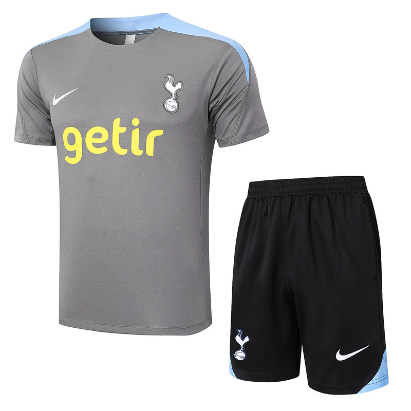 24/25 Tottenham dark grey raining Set Shirt and Shorts
