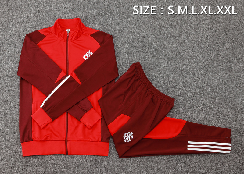 2024/25 Internacional Red Jacket Training Suit Set Football Team Shirt Sports Fashion