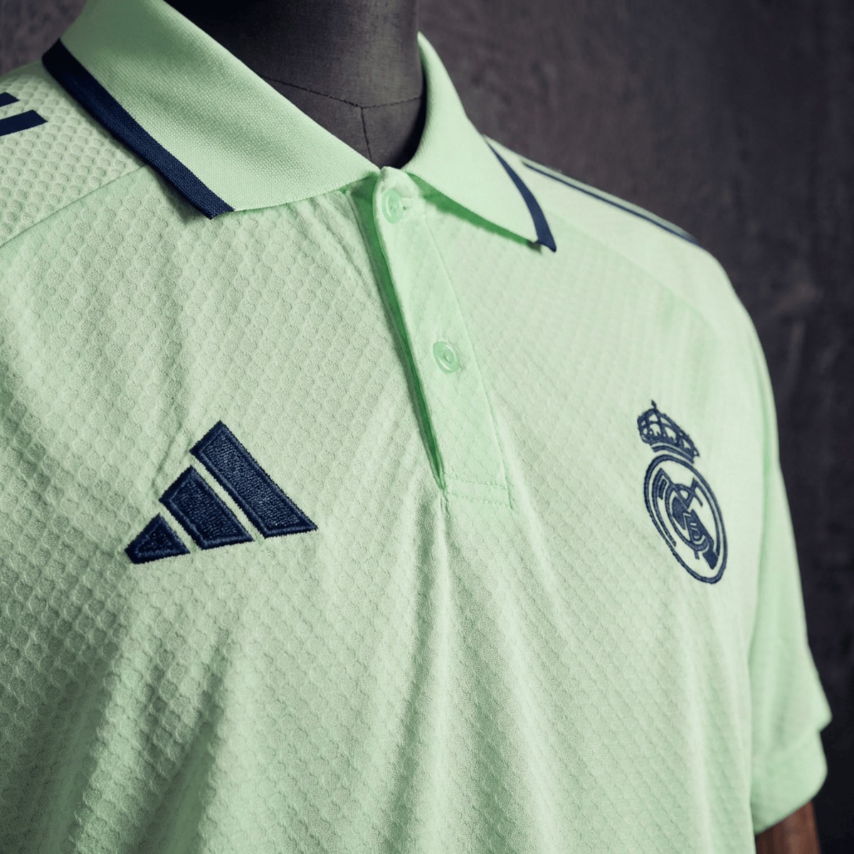 2025/26 Real Madrid Training Light Green Polo Fan version