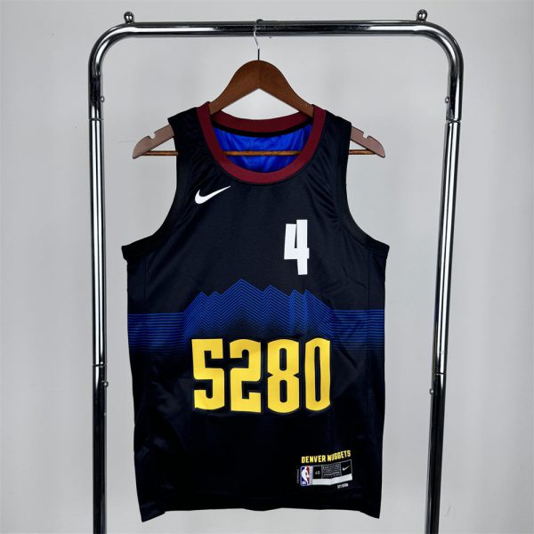 NBA Denver Nuggets 2024 City Edition Round Neck Black jersey WESTBROOK#4 S-XXL