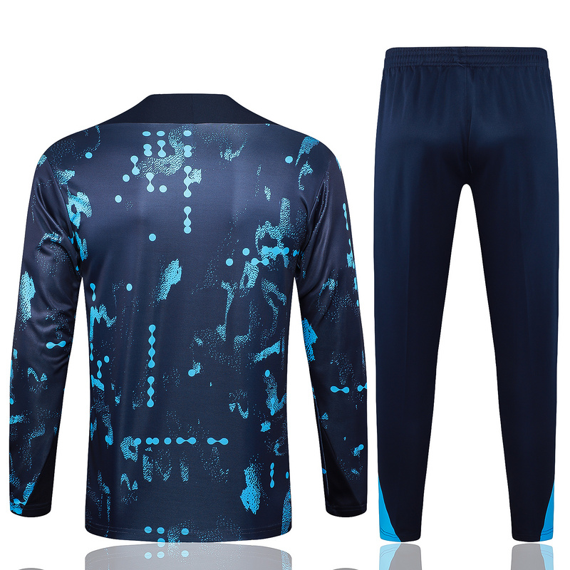 24/25 Chelsea Royal blue Long-sleeved half-pull training kit Football team kit