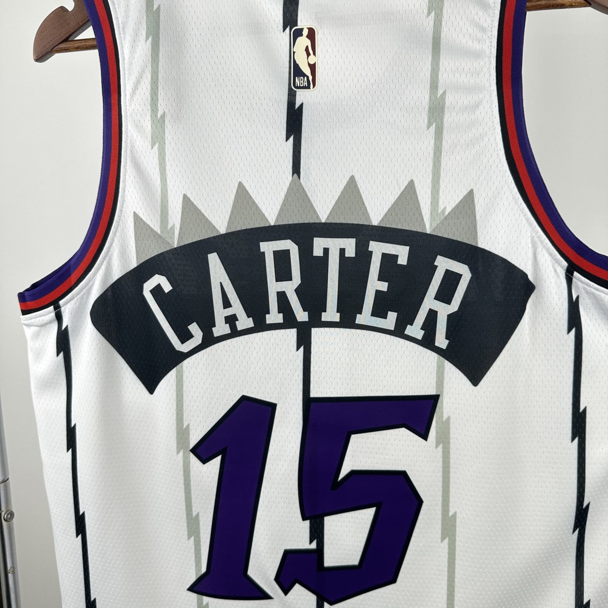 NBA Toronto Raptors Round Neck White CARTER#15 jersey S-XXL