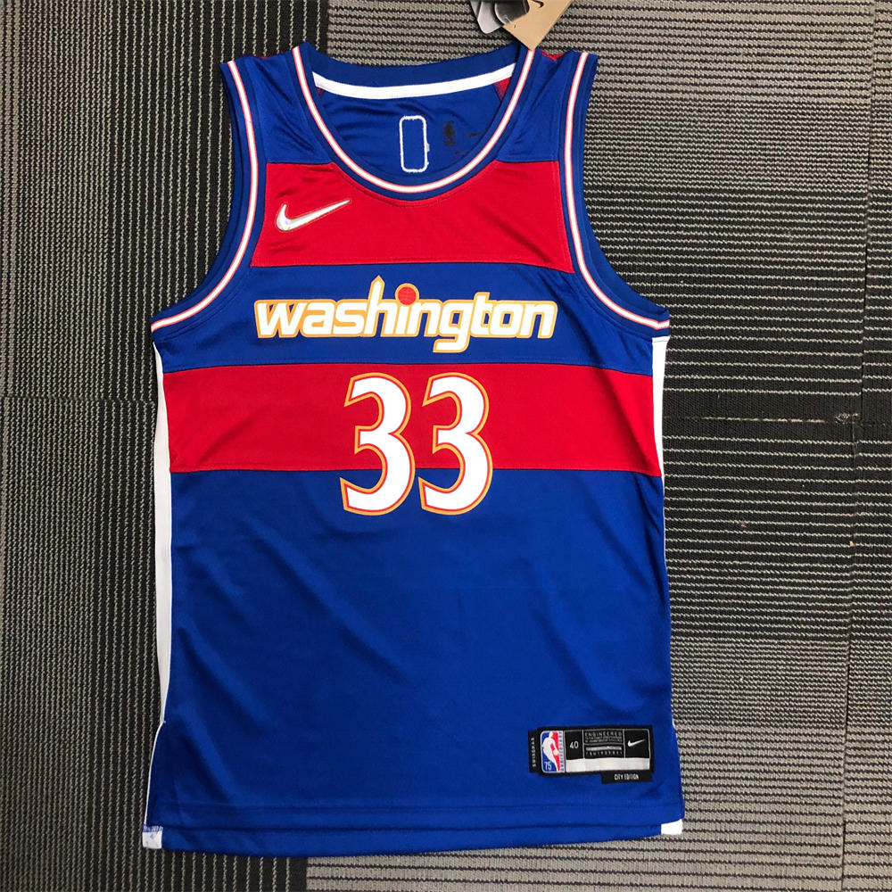 NBA Washington Wizards 75th Anniversary Blue Jersey KUZMA#33 S-XXL