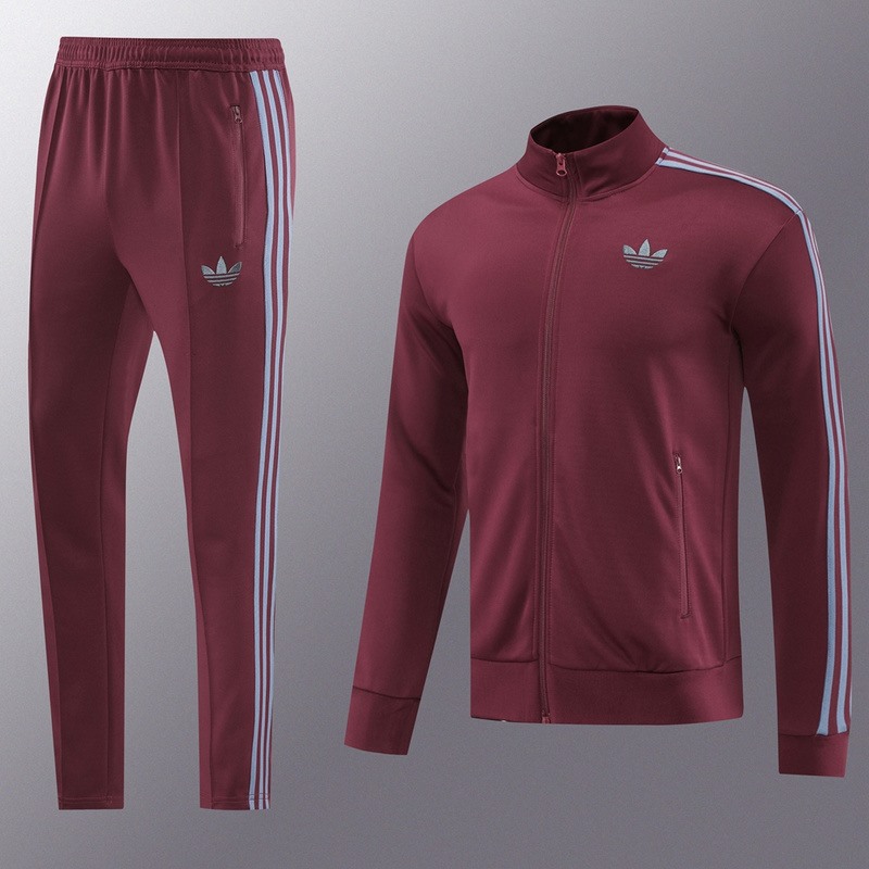 2024 Adidas maroon Jacket Training Suit Set Football Team Shirt Sports Fashion