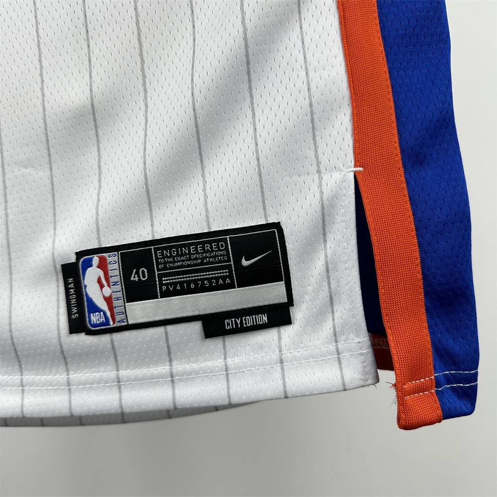 NBA New York Knicks 24/25 City Edition Round Neck White jersey BRUNSON#11 S-XXL