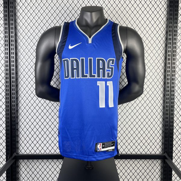 NBA Dallas Mavericks V-Neck Blue Jersey IRVING#11 S-XXL