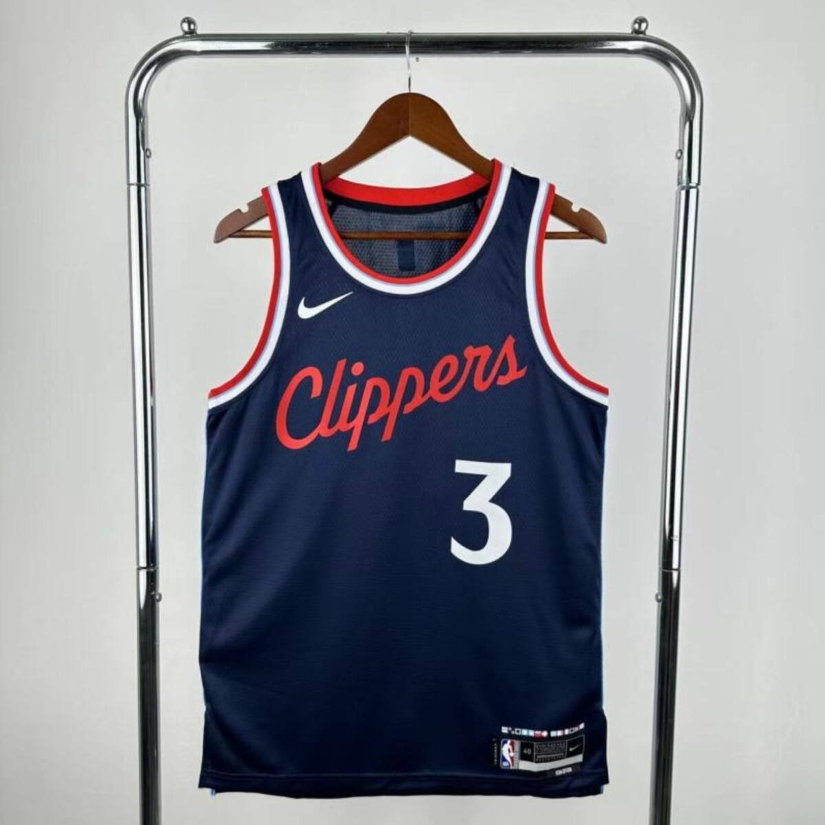 NBA Los Angeles Clippers 24/25 Round Neck dark blue Jersey PAUL#3 S-XXL