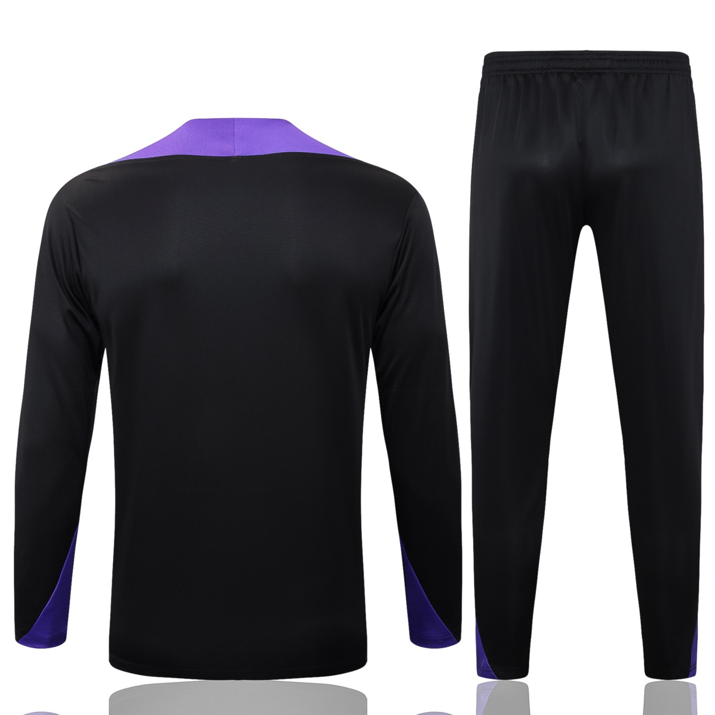 202526 Barcelona blackish purple Long-sleeved half-pull training kit Football team kit
