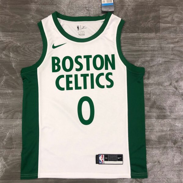 NBA Boston Celtics Round Neck White Jersey TATUM#0 S-XXL