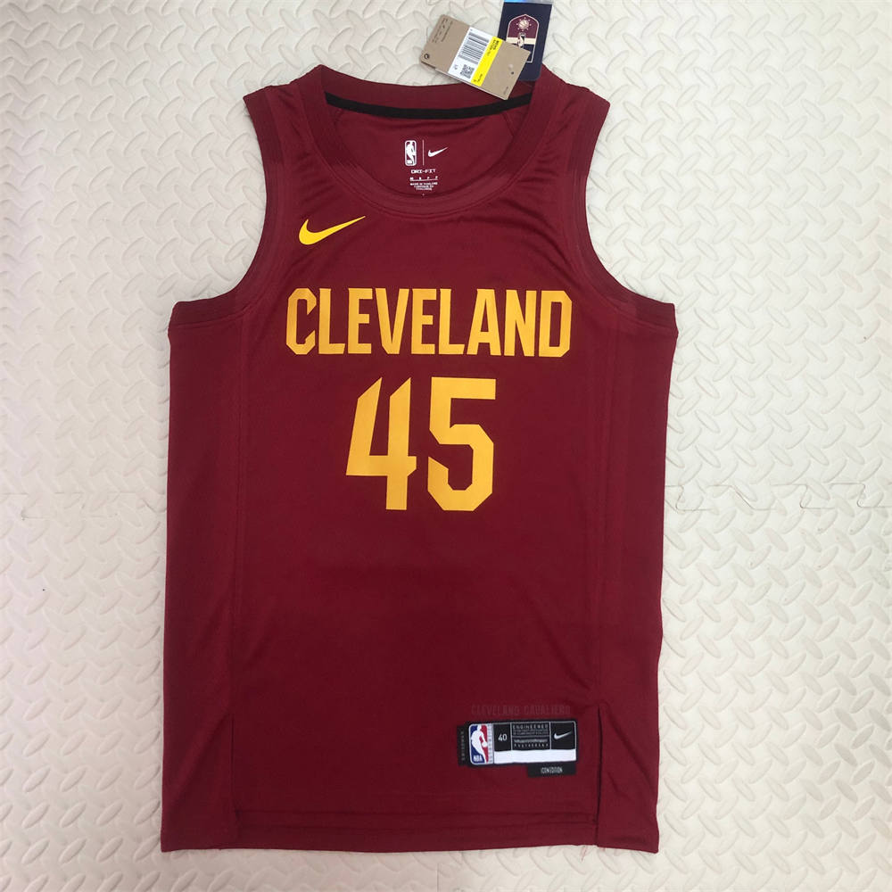 NBA Cleverland Cavaliers Round Neck Red jersey MITCHELL#45 S-XXL