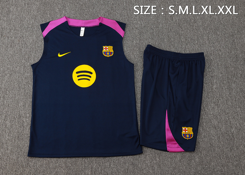 24/25 Barcelona Blue Training Set Shirt and Shorts