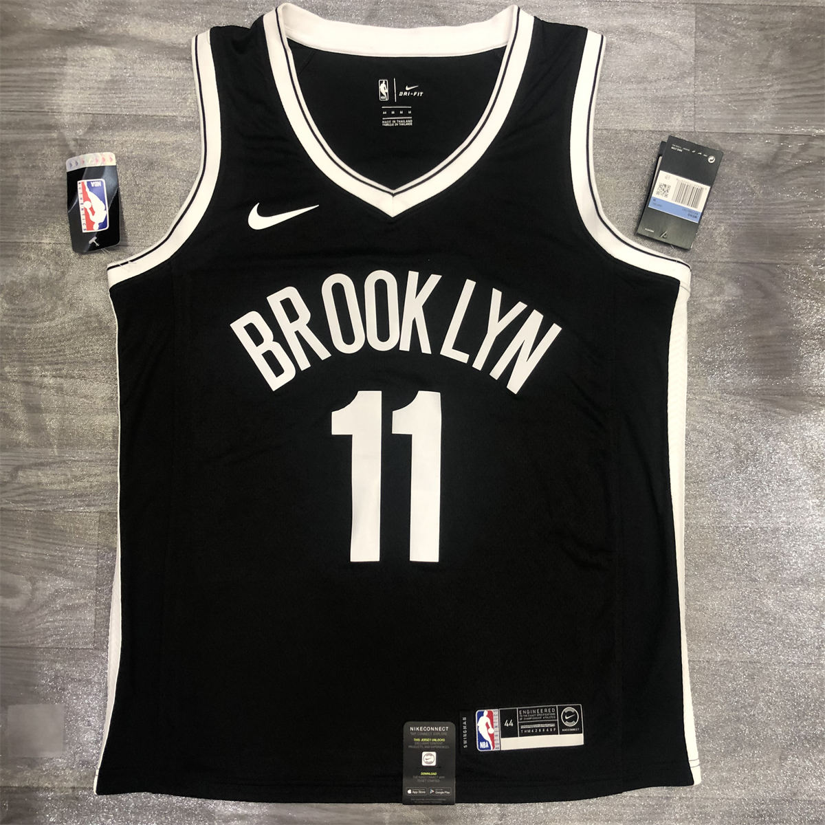 NBA Brooklyn Nets V neck Black Jersey Irving#11S-XXL
