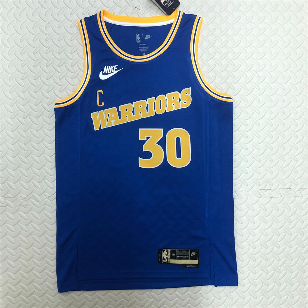 NBA Golden State Warriors Round Neck Blue Jersey CURRY#30 S-XXL
