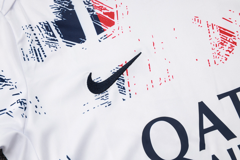 24/25 Paris White Training Set Shirt and Shorts