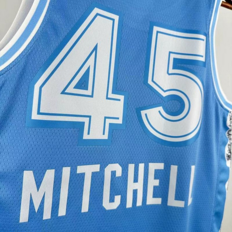 NBA 2025 Cleverland Cavaliers Round Neck Blue City Edition jersey MITCHELL#45 S-XXL