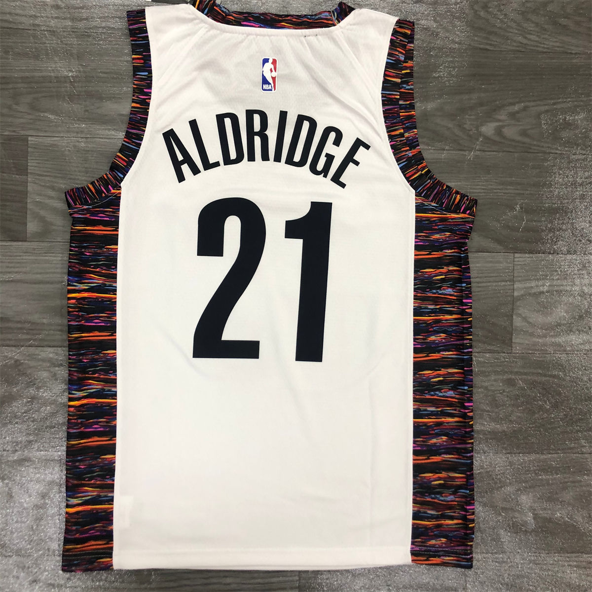 NBA Brooklyn Nets V-Neck White Jersey ALDRIDGE#21 S-XXL