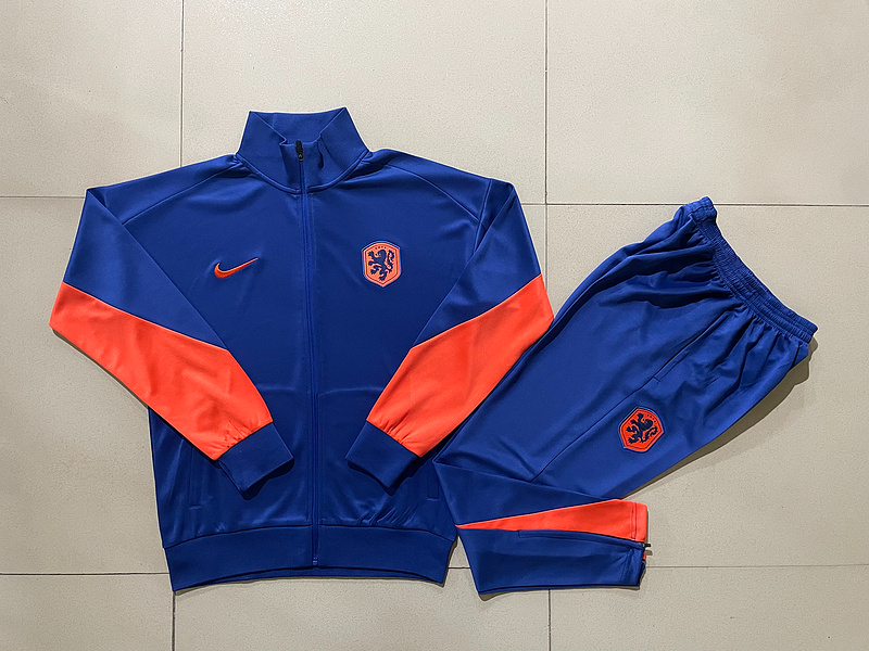2024/25 Netherlands blue Jacket Training Suit Set Football Team Shirt Sports Fashion