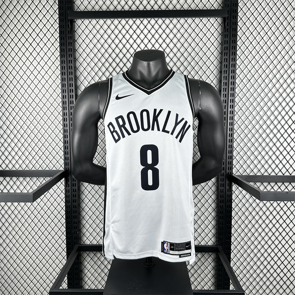NBA Brooklyn Nets 2022/23 White Icon Edition Swingman Jersey CUI#8 S-XXL