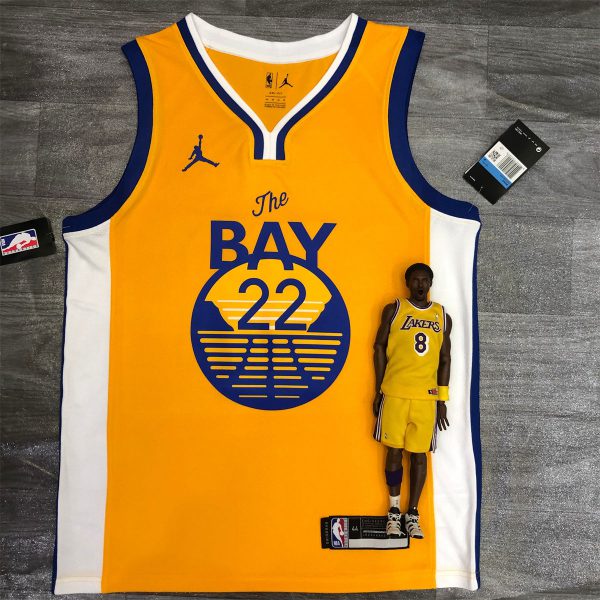 NBA Golden State Warriors V neck Yellow Jersey WIGGINS#22 S-XXL
