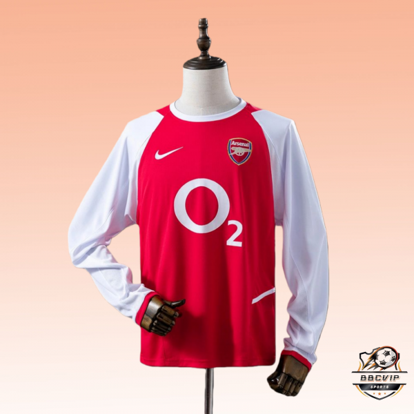 Retro Arsenal 02/04 long sleeve Home jersey Fan Version