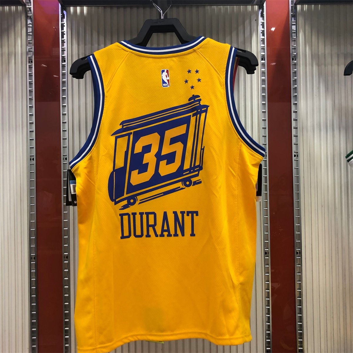 NBA Golden State Warriors Round neck Yellow Jersey DURANT#35 S-XXL