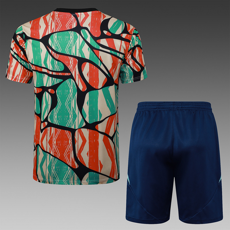 24/25 Arsenal Red Green Training Set Shirt and Shorts