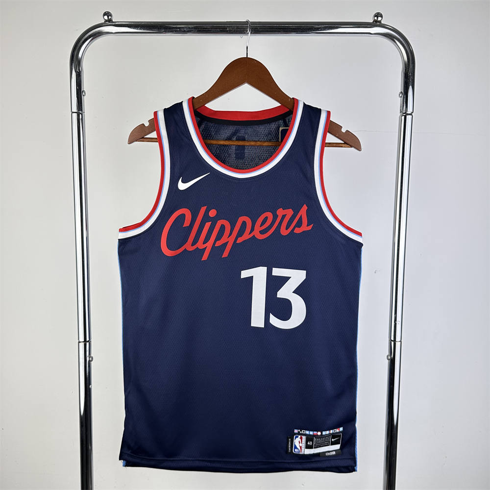 NBA Los Angeles Clippers 24/25 Round Neck dark blue Jersey GEORGE#13 S-XXL