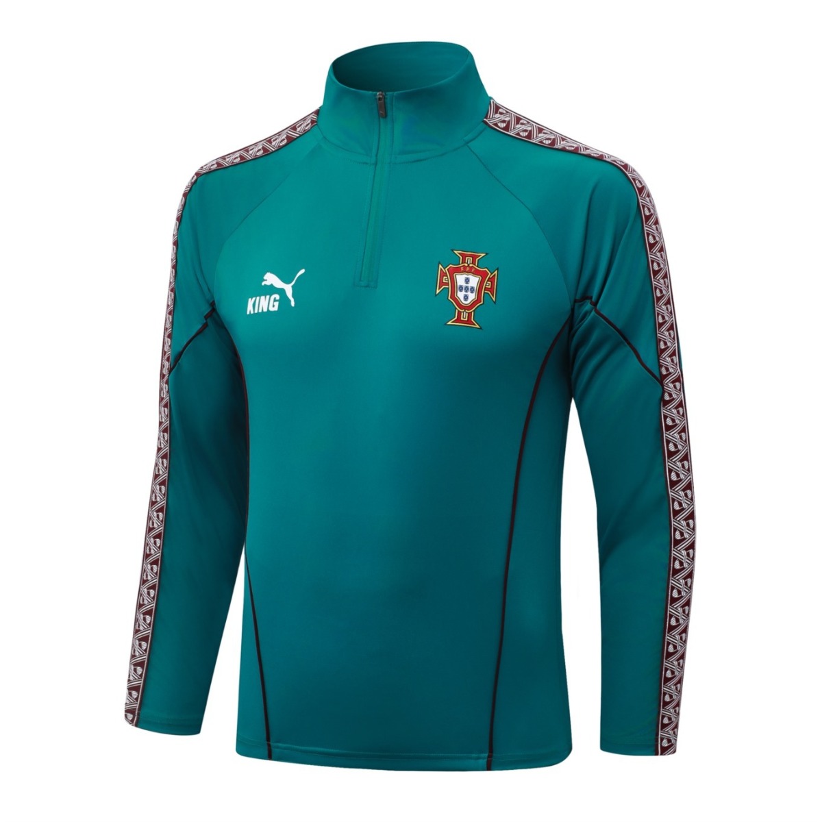 2026 Portugal Green Long-sleeved half-pull training kit