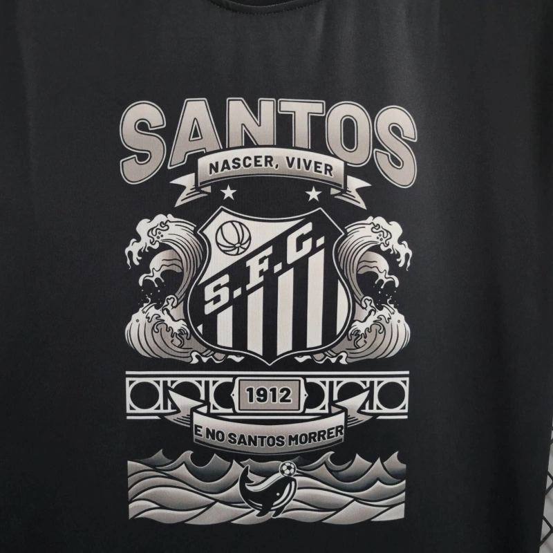 2025/26 Santos Black Casual jersey Fan Version