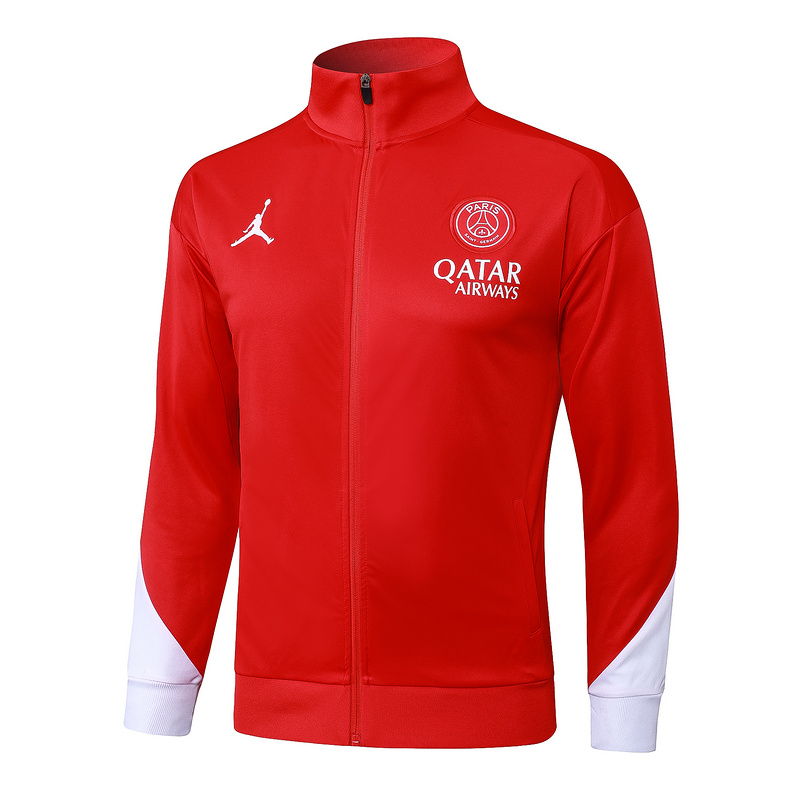 2024/25 Paris Red Jacket Training Suit Set Football Team Shirt Sports Fashion