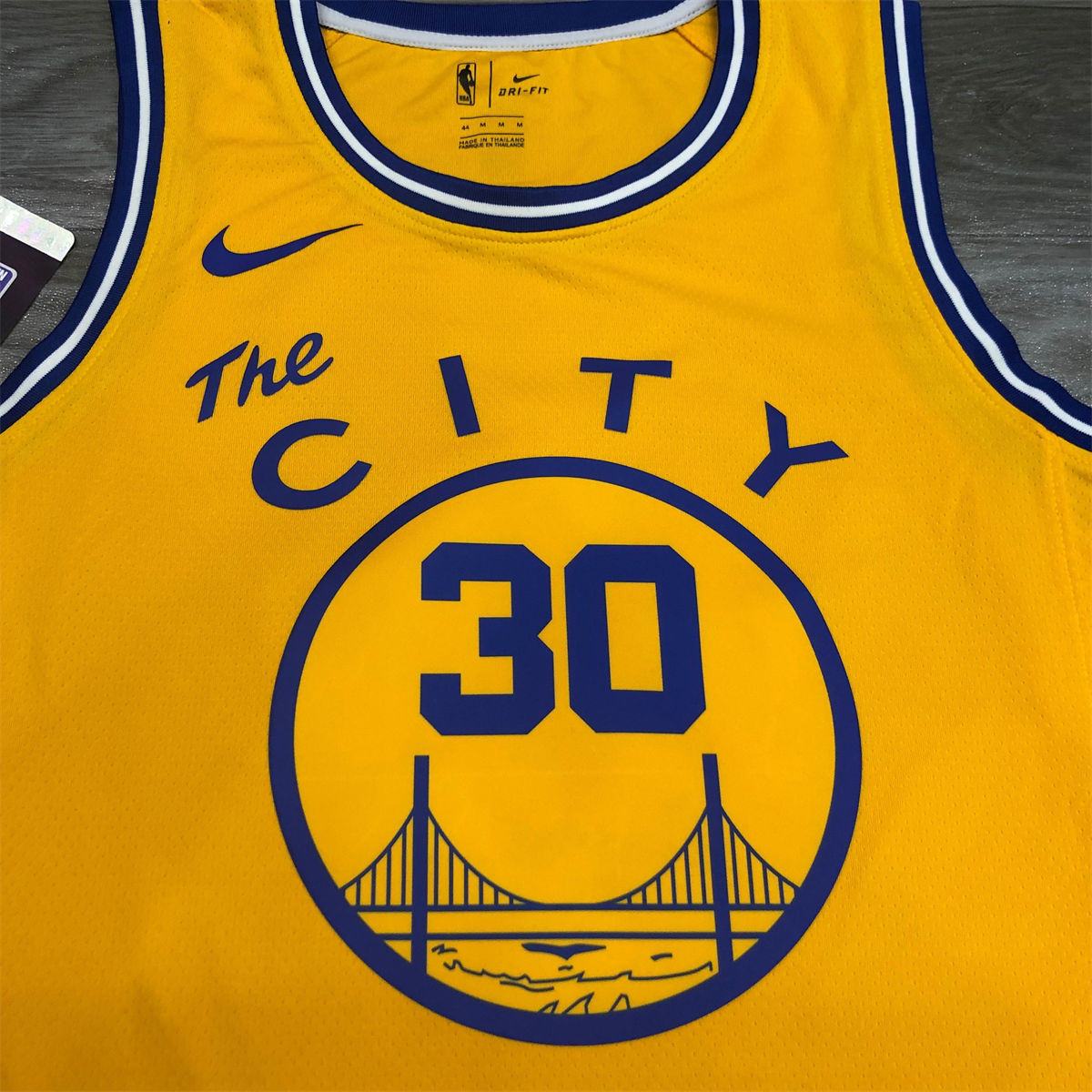 NBA Golden State Warriors Round neck Yellow Jersey CURRY#30 S-XXL