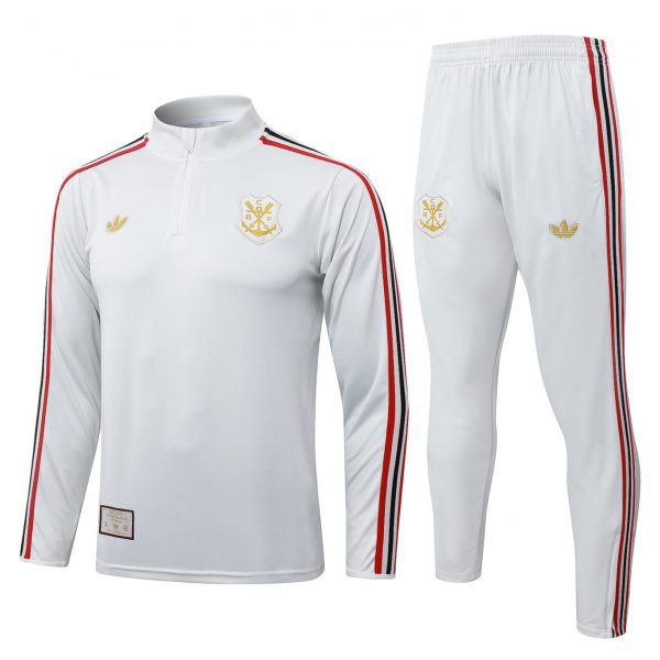 202526 Flamengo Light gray Long-sleeved half-pull training kit Football team kit