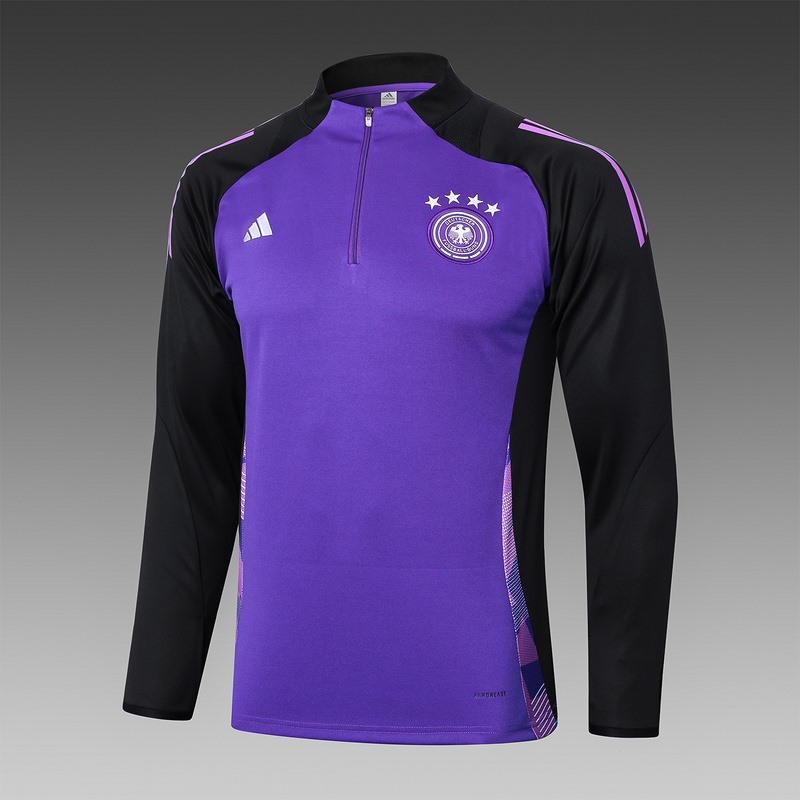 24/25 Germany Purple Long-sleeved half-pull training kit Football team kit