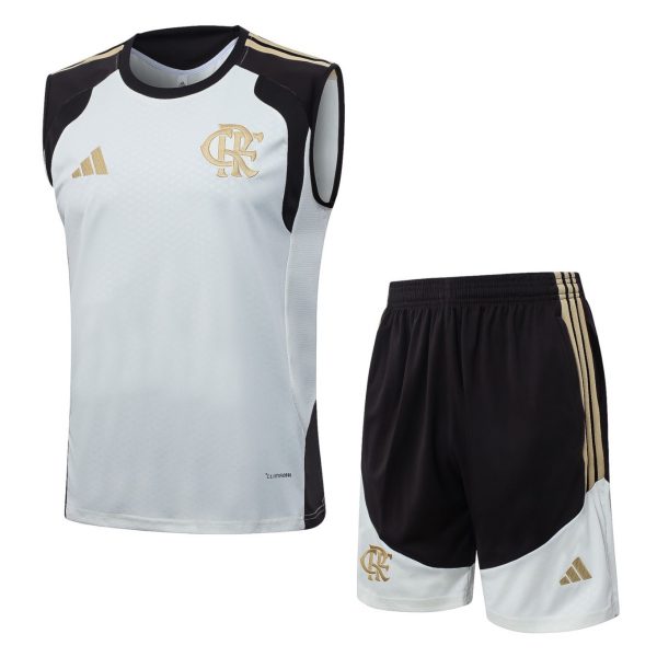 2026 Flamengo Beige Training Set Shirt and Shorts
