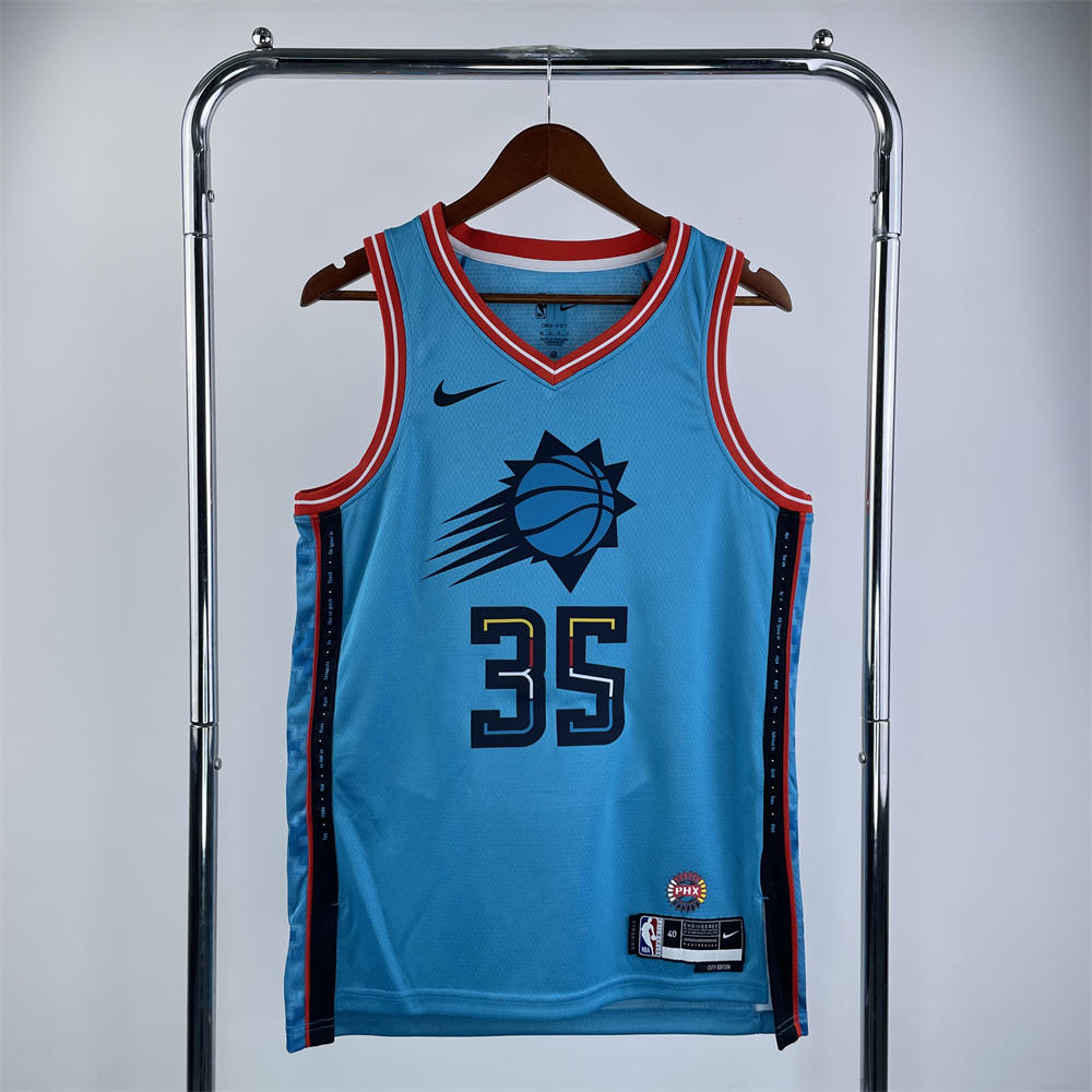 NBA Phoenix Suns V-Neck City Edition Blue jersey DURANT#35 S-XXL