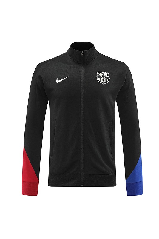 2024 Barcelona Black Jacket Training Suit Set Football Team Shirt Sports Fashion